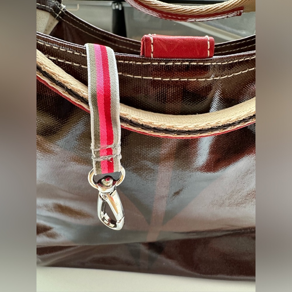 Orla Kiely Chocolate Brown Leaf Shoulder Bag - Picture 5 of 9